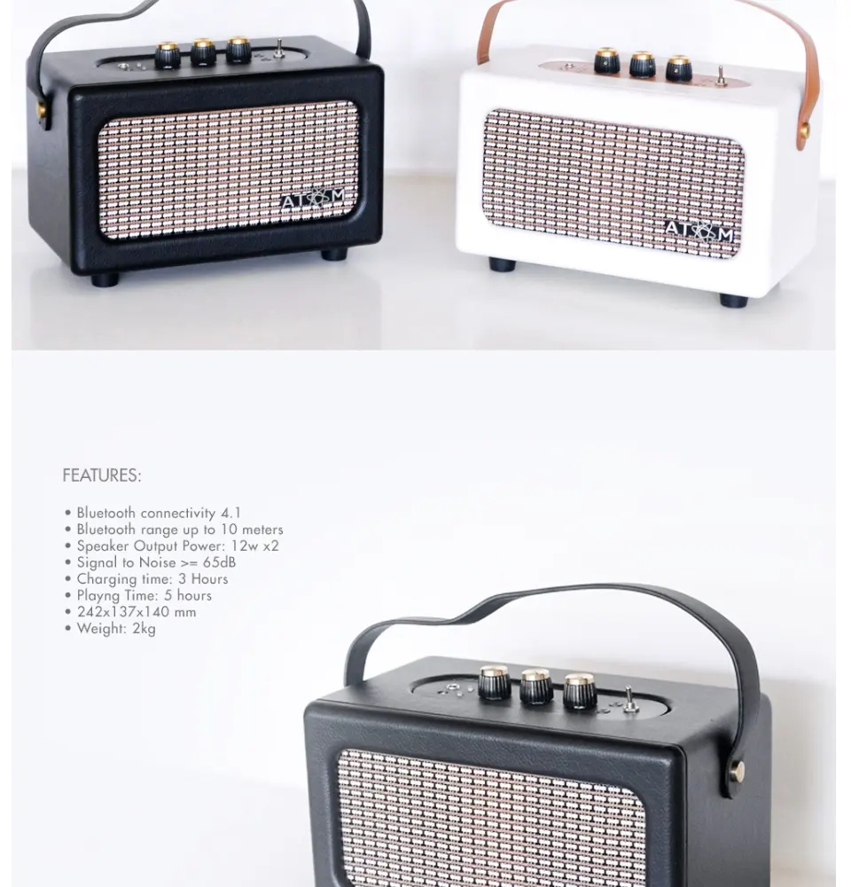 atom retro speaker