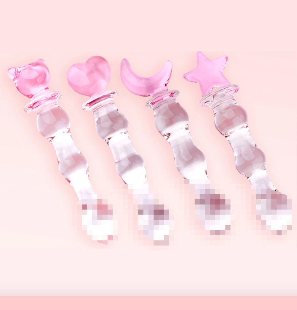 Secret Corner Sailor Moon Crystal Glass Dildo Penis Butt Vaginal Anal Plug  Massager - Heart