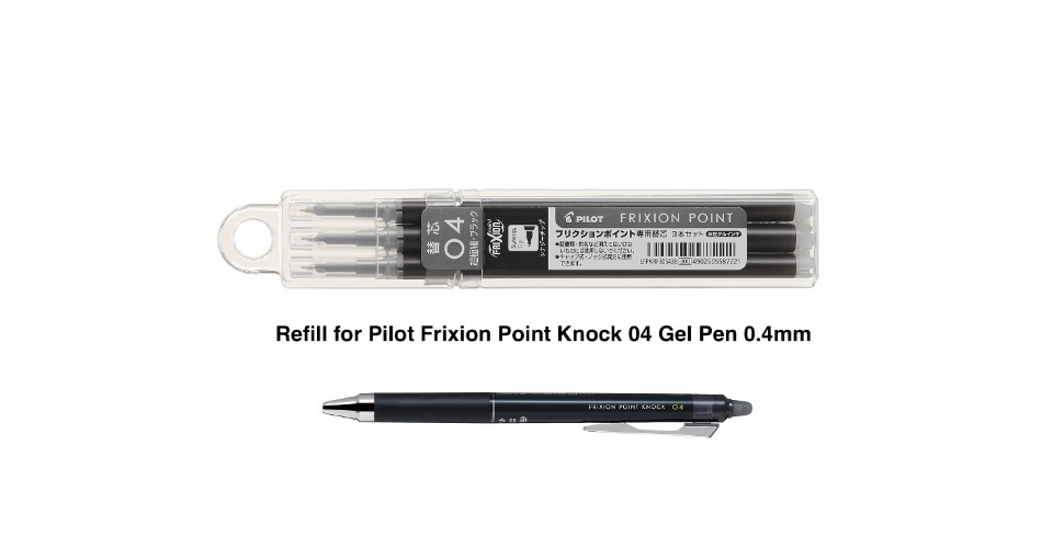 Frixion Point Knock Refill 3 Pack (LFPKRF30S4)