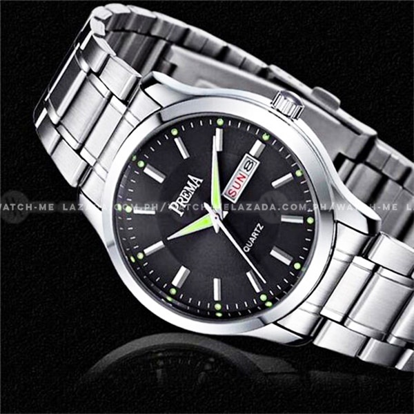 Prema Men s Classic Minimalist Design Calendar Stainless Steel