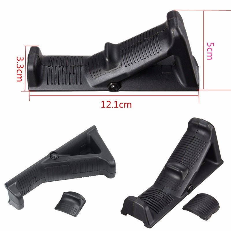 1x Black Tactical Angled Triangular Grip Front Handguard Fore Grip For Quad Rail