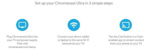 Chromecast Ultra footer