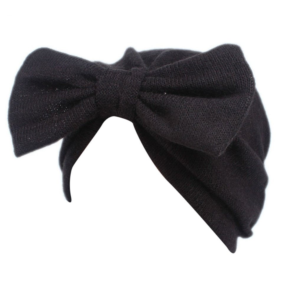 Children Girls Fashion Cute Boho Wool Blend Hat Beanie Scarf Turban Head Wrap